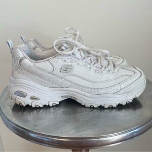 Sketcher’s D’Lites Fresh Start Memory Foam Sneakers White